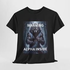 Get ready to bring on the laughs with the Warning Alpha Inside funny meme shirt! Perfect for anyone with a love for cringe humor and Sigma memes, this tee is designed to turn heads and spark smiles. Featuring a bold "Alpha Inside" graphic with werewolf vibes, it's an ideal choice for meme lovers or as a hilarious gift for friends. Crafted from 100% ethically sourced US cotton, this shirt offers year-round comfort with a medium-weight fabric (5.3 oz/yd²) that's durable and sustainable. The classi Cringe Shirts, Meme Design, Funny Meme, Gag Gifts, Medium Weight, Funny Gifts, Halloween Shopping, Funny Memes, Adult Outfits