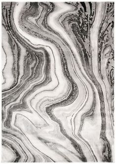 a black and white marble background with wavy lines in the center, as well as an area rug