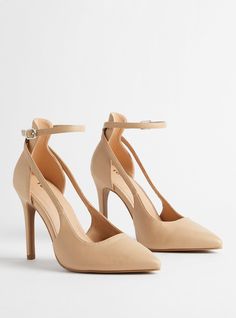 Pointed Toe Ankle Strap Stiletto (WW) 2024 Shoes, Trendy Plus Size Fashion, Gorgeous Heels, Unique Fits, Bridesmaid Shoes, Mary Jane Heels, Stiletto Pumps, Extra Room, Plus Size Womens Clothing