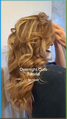 Nem Halloween Makeup, Heatless Curls Tutorial, Heartless Curls, Curls Tutorial, Curls Without Heat, Curl Tutorial, Hair Without Heat, Curls No Heat, Heatless Hair Curlers