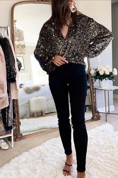 Sequin Blouse Outfit, Sequin Blouse, Sequin Sleeve, Blouse Sale