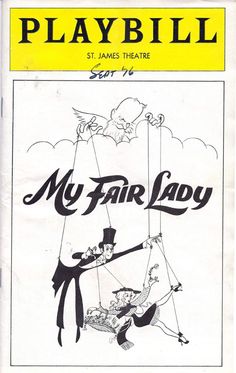 the front cover of a playbill book with an image of a man swinging on a swing