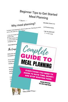 the complete guide to meal planning for beginners is shown in this manual, which shows how