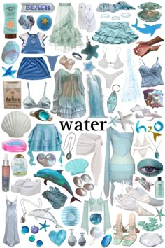 Sea Themed Clothes, Mermaid Themed Outfit, Aquamarine Outfit, Bougie Birthday, Ocean Outfits, Beach Girl Aesthetic, H2o Mermaids, Mako Mermaids