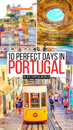 10 Days Portugal Itinerary + Secret Expert Tips for 2023 Portugal Lagos, Portugal Itinerary, Portugal Vacation, Places In Portugal, Spain Itinerary, Portugal Travel Guide, Perfect Days, Stunning Sunset, Visit Portugal