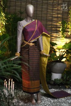 Khmer Culture, Half Saree Lehenga, Saree Lehenga, Wedding Costumes, Traditional Wedding Dresses, Hair Styler, Stylish Dress Designs