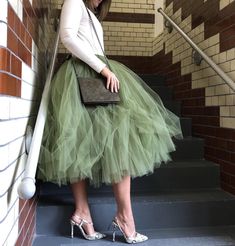 Elegant Green Tulle Skirts Women Custom Made Puffy Tutu Skirt Short Length Girls Party High Street Green Tulle Skirt, Tutu En Tulle, Tutu Skirt Women, Tea Length Tulle, Green Tutu, Tiered Tulle Skirt, Girl Tutu Skirt, Tulle Maxi Skirt, Green Tulle