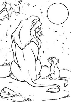 the lion and the mouse coloring pages