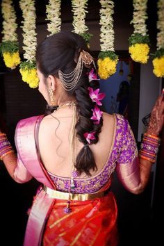 South Indian Bridal Hairstyles, South Indian Wedding Hairstyles, Bridal Hair Decorations