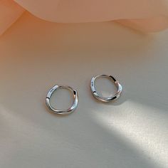 Small Sterling Silver Hoop Earrings, Cute Everyday Earrings, Real Silver Earrings, Everyday Jewelry Simple Silver, Silver Earrings Minimalist, Elegant Jewelry Silver, Silver Simple Earrings, Minimalistic Silver Jewelry, Silver Jewelry Minimalist