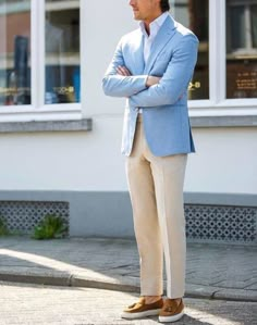 Mens Light Blue Blazer Outfit, Light Blue Coat Outfit Men, Sky Blue Blazer Outfit Men Wedding, Sky Blue Outfit Men, Sky Blue Blazer Outfit, Blue Blazer Outfit Men Casual, Blue Blazer For Men