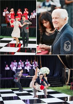 people are dancing on the dance floor at an event