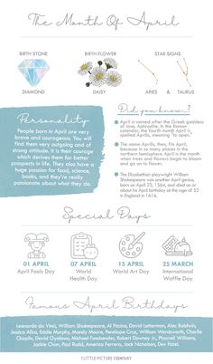 April Birth Month Fun Facts and Birthday Gift Guide April Birthday Tattoo Ideas, People Born In April, April Birth Month, Lawyers Day, April Birth Flower