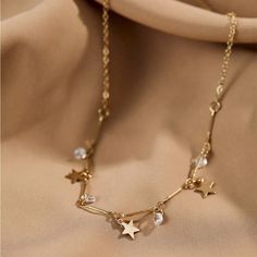 New Gold Plated Stainless Steel Star And Stone Charm Necklace Lobster Clasp Closure With Extender Cotton Dress Indian, Dress Indian, Cotton Dress, Womens Jewelry Necklace, Lobster Clasp, Charm Necklace, Gold Plate, Jewelry Necklaces, Plating