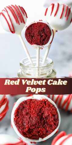 red velvet cake pops in a white bowl