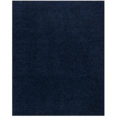 a dark blue area rug with white border