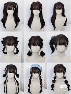 Hair Bangs Art Reference, Ponytail Cute Hairstyles, Cool Japanese Hairstyles, Kpop Updo Hairstyles, Croquet Hairstyles, Cute Chinese Hairstyle, Long Hair Ideas Drawing, Kpop Idols With Bangs, Cute Hairstyles With Hair Clips