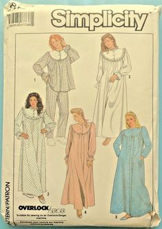 I just added a new item to eBay, Vintage 1980s Simplicity 8914 Women Pajama Nightgown House Robe Pattern Size XL! #eBay #eBaySeller Nightgown And Robe, Nightgown Pattern, Nightgown Robe, Pajama Pattern, Winter Pajamas, Patterned Jeans, Motif Vintage, Simplicity Sewing, Couture Vintage