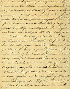 an old handwritten letter with cursive writing on it