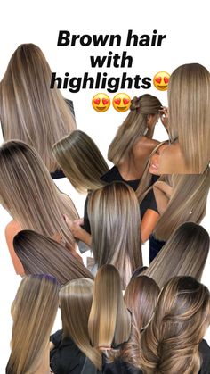 Long Balayage Hair, Long Balayage, Blonde Light Brown Hair, Balayage Caramel, Straightening Hair, Hairstyle Examples, Hair With Highlights, Brown Hair Looks