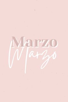 a pink background with the words marzo