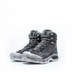 11 By Boris Bidjan Saberi X Salomon Boot 2 Gtx. Limited Edition. Rare Find. Color: Grey Condition: New In Box Size: 8us 7.5uk 41 1/3eu 26cm - Salomon Boot 2 Gtx - 11 By Boris Bidjan Saberi X Salomon Advanced Collaboration - Ankle-High Boots - Gore-Tex Canvas And Nubuck Leather Upper - Branding Tongue - Padded Collar And Tongue - Logo Printed At The Heel Counter And Sides - Lace-Up Closure - Contragrip Rubber Outsole - Each Item Is Unique, Coloration May Vary From The Image - Color: Saberi Grey ( Gray High-top Sneakers With Vibram Sole And Round Toe, Gray Waterproof Lace-up Boots For Sports, High-top Trail Running Boots With Abzorb Midsole, Sporty Gray Boots With Vibram Sole, Gray Lace-up High-top Sneakers For Outdoor, Gray Lace-up Boots With Vibram Sole, Boris Bidjan Saberi Shoes, Gray High-top Boots With Vibram Sole, Functional Sports Boots With Laces