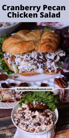 cranberry pecan chicken salad is an easy and delicious side dish