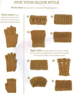 Leisure Arts Hand Picked Gloves & Mittens - Crochet Pattern 6637 - 123Stitch Knitting Gloves Tutorial, Crochet Fingerless Gloves Free Pattern, Creative Stitches, Crochet Arm Warmers, Crochet Hand Warmers, Crochet Wrist Warmers, Crochet Mittens Pattern, Glove Pattern, Crochet Gloves Pattern