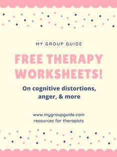 Cognitive Distortions Activities, Cbt Therapy Techniques Worksheets, Cognitive Behavior Therapy Worksheets, Printable Therapy Worksheets, Therapy Classroom, Cognitive Behavior Therapy