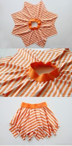 Cute and easy DIY skirt. Would be cute with a fabric bottom layer and tulle top layer #tulleskirtsdiyteen Kids Clothes Diy, Projek Menjahit, Skirt Diy, Haine Diy, Sew Projects, Children Dress, Costura Fashion, Diy Skirt