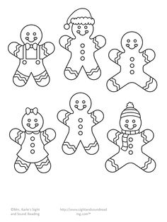 christmas gingerbreads coloring pages for kids to print and color with their own pictures