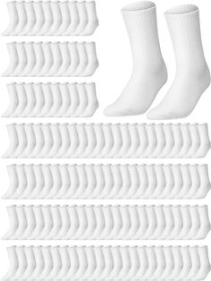 PRICES MAY VARY. Enough Quantities: the package includes 200 pairs of cotton crew socks with the sizes suitable for both men and women, whether you are stocking up for personal use or sending them to other people, they are enough to meet your use needs and replacements Reliable Materials: the materials of cotton socks for men adopt a blend of cotton and polyester, ensuring a soft yet sturdy sock that provides comfort throughout the day, which enhances the comfort and durability of the socks Pers Men Socks, Church Events, Charity Events, Socks For Men, Classic Decor, Kinds Of Shoes, Casual Socks, Cotton Socks, Practical Gifts