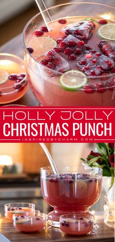 Need the perfect Christmas drink? Stir up a batch of this holiday cocktail recipe! Not only is this alcoholic punch incredibly easy, but it is also wonderfully delicious. Everyone will enjoy this Holly Jolly Christmas Punch! Spicy Jalapeno Margarita, Grapefruit Mojito, Easy Holiday Cocktail Recipes, Easy Holiday Cocktails, Christmas Cocktail Recipes, Unique Cocktail Recipes, Alcoholic Punch Recipes, Punch Cocktails