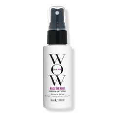 Travel Size Raise The Root Thicken + Lift Spray - RAISE THE ROOT SPRAY 1.7OZBenefitsDelivers major root lift without feeling stiff or stickyContains proprietary elastomers that form a "spring" at the rootsRoot lifter that can be used on wet or dry hair - non-yellowingNever sticky or stiff for bouncy, natural stylesHeat protectantKey IngredientsRaise the Root is formulated with unique flexible, translucent polymers that act like a spring at the root of your hair, creating instant lift and volume Raise The Root, Instant Lifts, Dull Colors, Color Wow, Flat Hair, Find Color, Ulta Beauty, Dry Hair, Travel Size