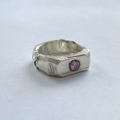 Handcrafted with a natural gemstone and casted in recycled sterling silver.  Each of our rings are created from scratch, so it's important to note that there may be small design variances from the ring pictured; this method means every ring we create is unique to each individual, and no two rings are the same! To help restore shine if wearing daily, soak your jewellery for a few minutes in warm, slightly soapy water and dry with a soft cloth. Sterling Silver Gemstone Rings, Vivian Westwood Ring, Soft Solder Ring, Engagement Rings Unique Silver, Silver Clay Ring, Sterling Rings, Silversmith Rings, Freeform Ring, Colorful Ring