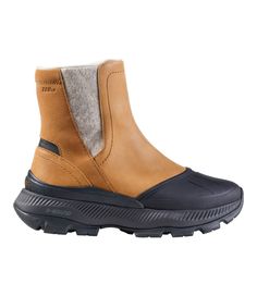 Long loved for their waterproof protection and tough-as-nails durability, our Storm Chaser pull-on boots are now better than ever. Our softest midsole provides exceptional cushioning while the updated outsole offers even more all-weather traction and stability. Order regular shoe size. (For half sizes not offered, order up to next whole size). PFC/PFAS-free durable water repellent (DWR). Easy On/Off: Pull-on design with side zipper and molded heel clip Weather Protection: Waterproof leather uppe Snow Sneakers, Storm Chaser, Womens Bogs, All Weather Boots, Tough As Nails, Weather Boots, Knit Boots, Boots Waterproof, Bean Boots