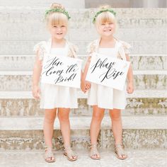 More than one little one in your wedding? No worries. We curated a couple best sellers just for you! For over 10 years people have trusted Ritzy Rose on Etsy with their sign needs. BENEFITS * lightweight versatile design * easily readable and prints exactly as shown * thick & sturdy construction * seam border offers refined style * proven consistent production process * extraordinary customer service * quick response and turn around * carefully packaged in box for safe arrival FEATURES * mad Ring Bearer Signs, Flower Girl Signs, Ring Bearer Flower Girl, Rose Gold Ribbon, Romantic Fonts, Flower Girl Ring Bearer, Wedding Kit, Girl Ring Bearer, Ring Bearers