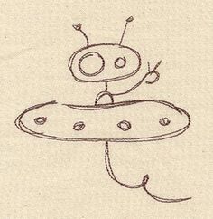 a drawing of a bug flying through the air