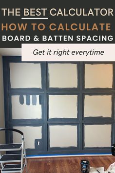 diy board and batten wall calculator Board And Batten Spacing, Batten Diy, Board And Batten Accent Wall, Batten Accent Wall, Diy Board And Batten, Batten Wall, Accent Wall Designs, Hm Home, Board And Batten Wall