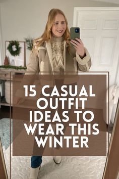 Keep warm and stylish all season long! ❄️ Check out our 15 Casual Outfit Ideas To Wear This Winter 2024, featuring the coziest and trendiest pieces to elevate your cold weather wardrobe! 🥾🧥 Women's Winter Clothing Styles, Outfit Ideas Cold Weather Casual, Saturday Outfit Ideas Winter, What To Wear Shopping Winter, Cute Cold Weather Outfits Casual Winter Layers, 49 Degree Weather Outfit, Trendy Winter Outfits 2024 Women, Cold Weather Outfits 2024, Casual Errands Outfit Winter