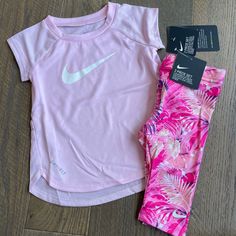 New With Tags. Price Firm. Nike Summer Sets With Short Sleeves, Playful Nike Sports Sets, Playful Summer Sports Sets, Playful Nike Playwear Sets, Nike Sports Sets For Summer, Nike Summer Tops, Nike Summer Playwear Sets, Nike Short Sleeve Sets For Spring, Nike Pink Short Sleeve Sets