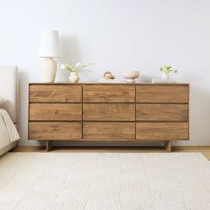 Anton Solid Wood Wide 9-Drawer Dresser (85") West Elm Dresser, Contemporary Dresser, Chest Of Drawers Bedroom, Solid Wood Dresser, 9 Drawer Dresser, Solid Wood Bed, Modern Bedroom Furniture, Wood Dresser, Modern Dresser