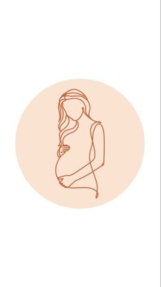 a drawing of a pregnant woman