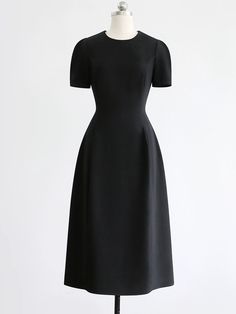 Black Dress With Pockets, Hourglass waist, Short Sleeves, Long Dress - YZ1 Material: Suit fabric, 95% Polyester, 5% Spandex Sizes:  S: Length 116cm, shoulder width 35cm, bust 86cm, waist 70cm, sleeve  length 21cm M: Length 117cm, shoulder width 36cm, bust 90cm, waist 74cm, sleeve length 22cm L:  Length 118cm, shoulder width 37cm, bust 94cm, waist 78cm, sleeve length 23cm Hello and welcome to my shop! I am new to Etsy but not to this business. All our items are handmade with high quality fabrics Black Formal Dress With Fitted Waist, Black Formal Dresses With Fitted Waist, Black Dresses With Fitted Waist For Formal Occasions, Black Dress With Fitted Waist For Formal Occasions, Black Knee-length Dress With Fitted Waist, Black Midi Dress With Fitted Waist, Black Dress With Fitted Waist For Evening, Elegant Black Dress With Fitted Waist, Black Mid-length Dress With Flattering Silhouette