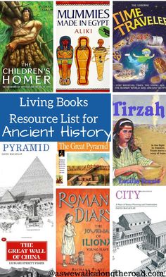 books about ancient egypt and the great pyramids are featured in this postcard set