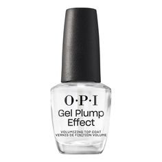 OPI Gel Plump Effect Top Coat 15ml adds volume to your nails, extends the life of your manicure, shields against chipping, resists yellowing and staining, and offers a glossy, gel-like finish. Benefits: Nails appear thicker Protects against chipping Prevents nails from yellowing & staining Gel-like look How to Use Apply one coat to each nail. Nail Polish Top Coat, Coral Nail Polish, New Nail Trends, Opi Nail Colors, Water Nails, White Nail Polish, Pink Nail Polish, Sally Beauty, Opi Nail Lacquer