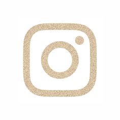 the instagram icon is made out of glitter and has an oval shape on it