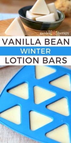 vanilla bean winter lotion bars with text overlay