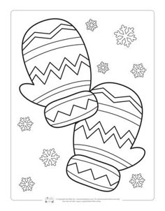 an easter egg coloring page with snowflakes on the ground and two eggs in the middle