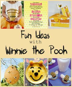 fun ideas for kids with winnie the pooh paper plates, honey cups and more